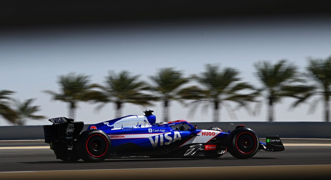 BAHRAIN, BAHRAIN - FEBRUARY 23: Daniel Ricciardo of Australia driving the (3) Visa Cash App RB VCARB 01 on track during day three of F1 Testing at Bahrain International Circuit on February 23, 2024 in Bahrain, Bahrain. (Photo by Clive Mason/Getty Images) // Getty Images / Red Bull Content Pool // SI202402230742 // Usage for editorial use only //